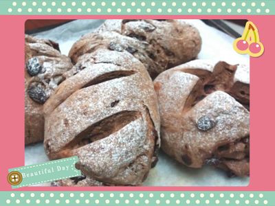 參考食譜 : 巧克力莓果歐式麵包