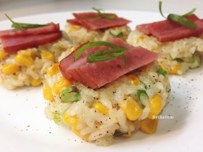 參考食譜 : 火腿玉米飛碟堡[台灣良質米]