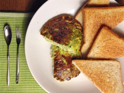 參考食譜 : 菠菜起司蛋早餐