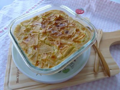 參考食譜 : 烤蘋果熱布丁【樂扣樂扣】