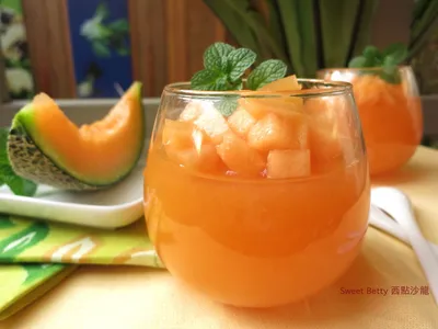 參考食譜 : 真正的哈密瓜果凍