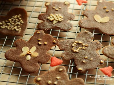 參考食譜 : 簡易咖啡小熊脆餅