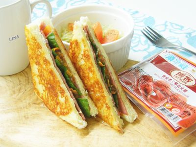 義風脆皮火腿三明治[博客原味切片火腿]