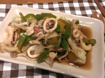 五分鐘快炒料理:和風烏賊什菜炒