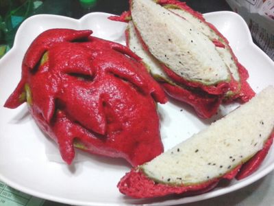 參考食譜 : *~火龍果饅頭~*