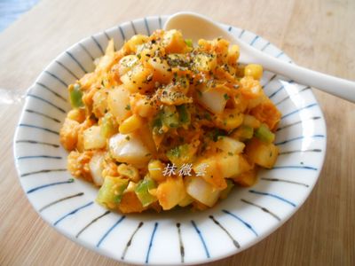 南瓜鮪魚蔬果沙拉【0廚藝料理】