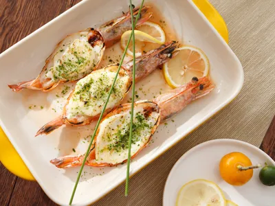 【桂冠沙拉就醬調】烤蒜蓉大蝦