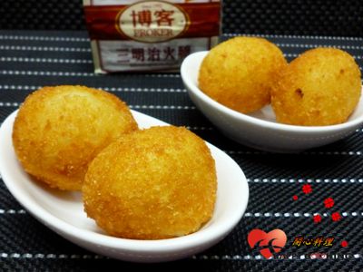 參考食譜 : 乳酪薯球【博客原味火腿】