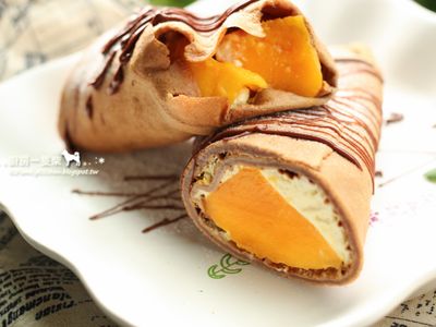 參考食譜 : 雪藏芒果可麗餅