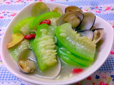 參考食譜 : 家常菜~蛤蜊絲瓜~
