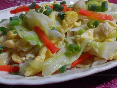 參考食譜 : 高麗菜炒蛋【食在養生】