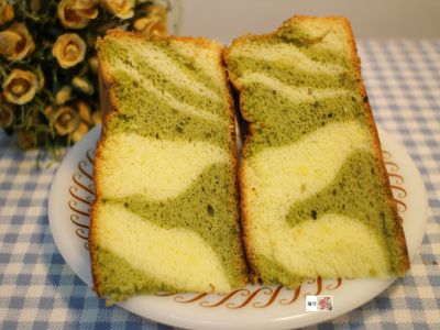 參考食譜 : 抹茶斑馬紋戚風蛋糕