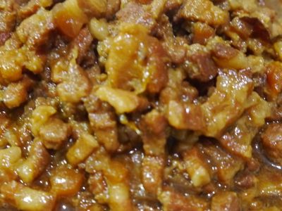 參考食譜 : 手切五花肉肉醬