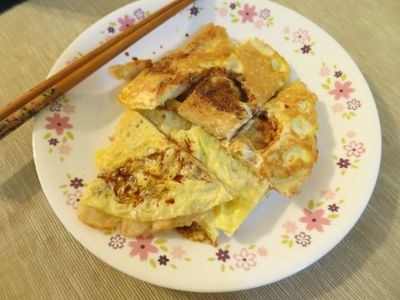 參考食譜 : 超簡單蛋餅