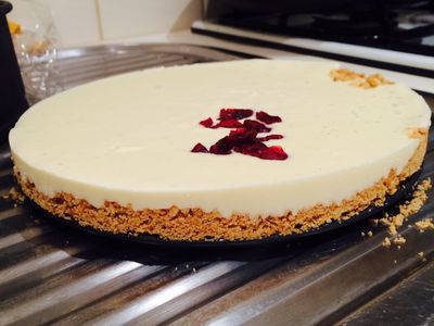 參考食譜 : [簡易]免烤箱檸檬起司蛋糕