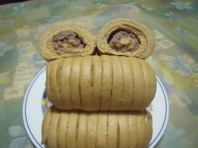 參考食譜 : 黑糖芋泥饅頭捲