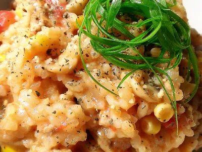 蕃茄蘑菇燉飯(電鍋)