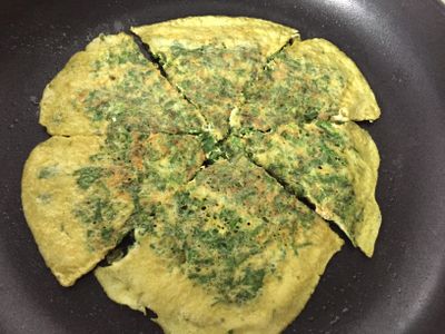 參考食譜 : 芹菜葉煎蛋