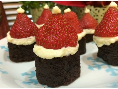 參考食譜 : 布朗尼聖誕帽