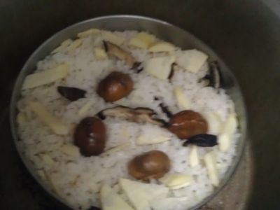 [素食料理]栗子香菇竹筍飯