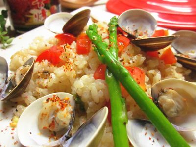 參考食譜 : 蛤蜊炊飯~電鍋版【穀盛壽喜燒】