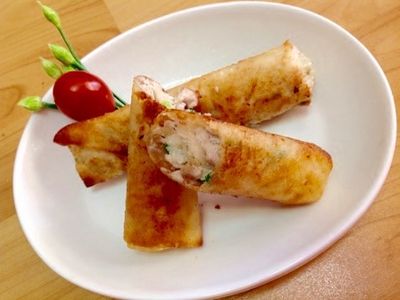 雞肉山藥炸春捲