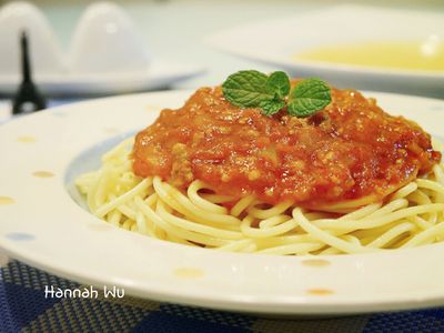 參考食譜 : 義大利肉醬麵