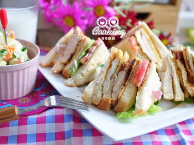 迷迭醬燒雞腿三明治