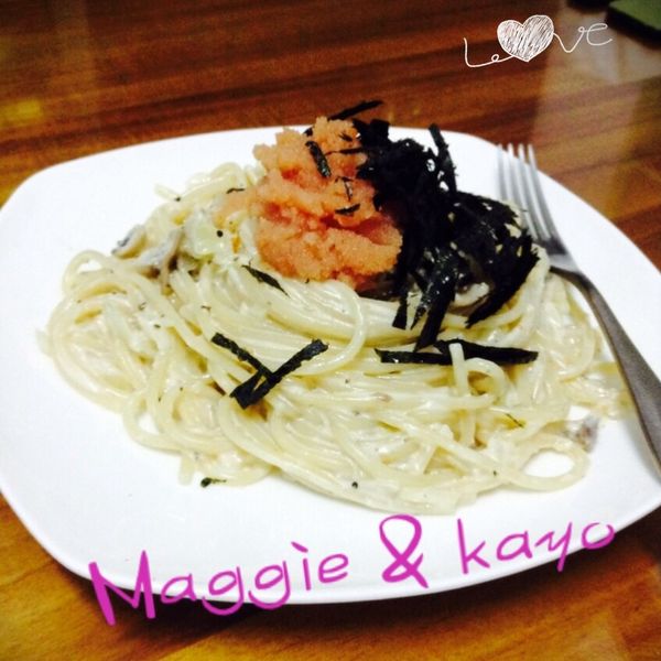 懶人料理之怎麼那麼好吃❤明太子義大利麵：Maggie Liu 一起做