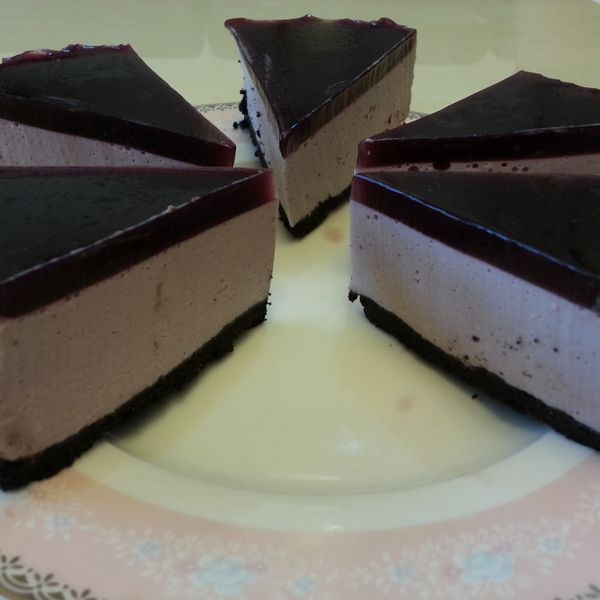 葡萄免烤乳酪蛋糕 : Shara Liu一起做