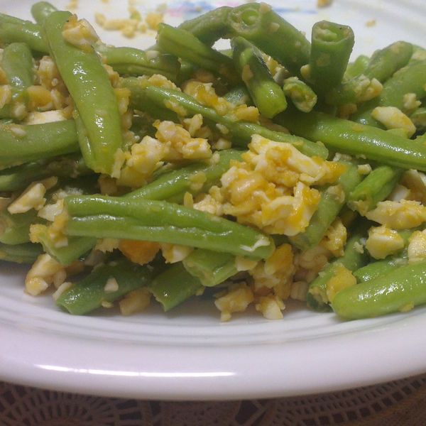 蒜味金沙四季豆 : 奇異果一起做