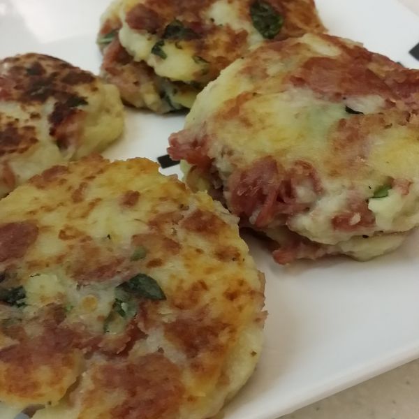 香煎培根薯餅：Mei Yu 一起做