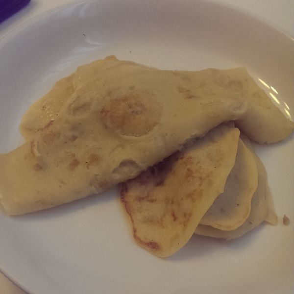 (1歲點心)超簡易 香蕉鬆餅：Yiro Chen 一起做