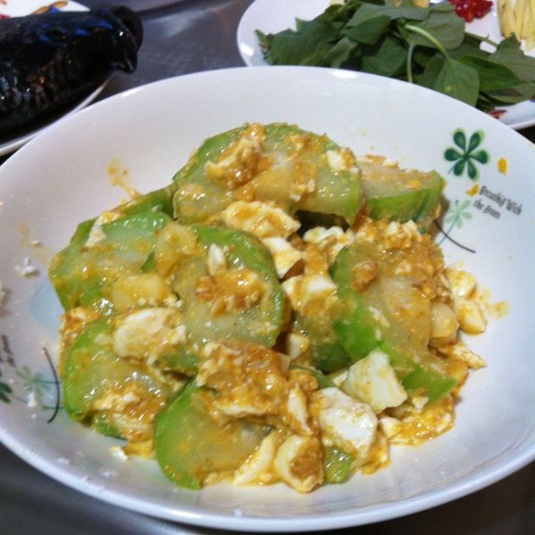 鹹蛋炒絲瓜：呂麵麵 一起做