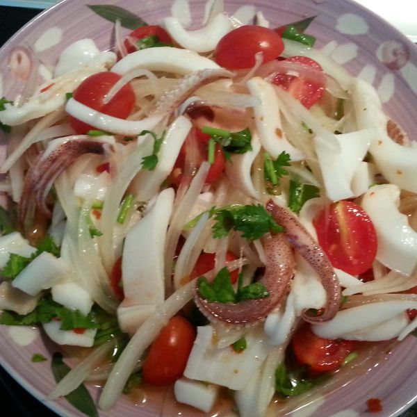 泰式涼拌花枝 : 黃文卿一起做