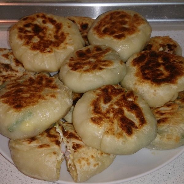 韭菜饀餅：王雅靜 一起做