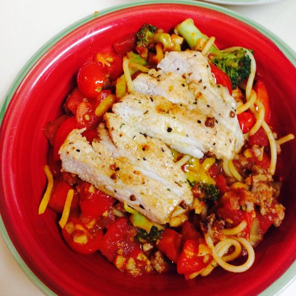 [30分鐘輕鬆上桌] 雞柳紅醬義大利麵 : M一起做