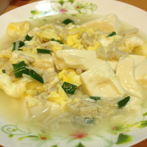 滑蛋金針燴豆腐 : 蔡欣芝一起做
