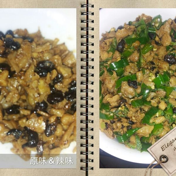 辣炒豆鼓蘿蔔乾 : 士翔寶貝一起做