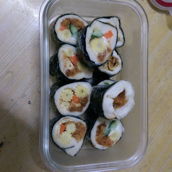 海苔土司壽司【元本山海苔】：點點 一起做