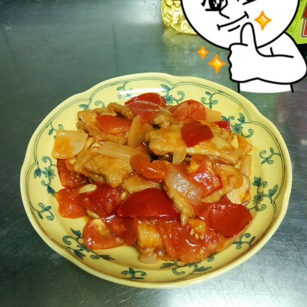 洋蔥番茄燴豬排：夏麗雅 一起做