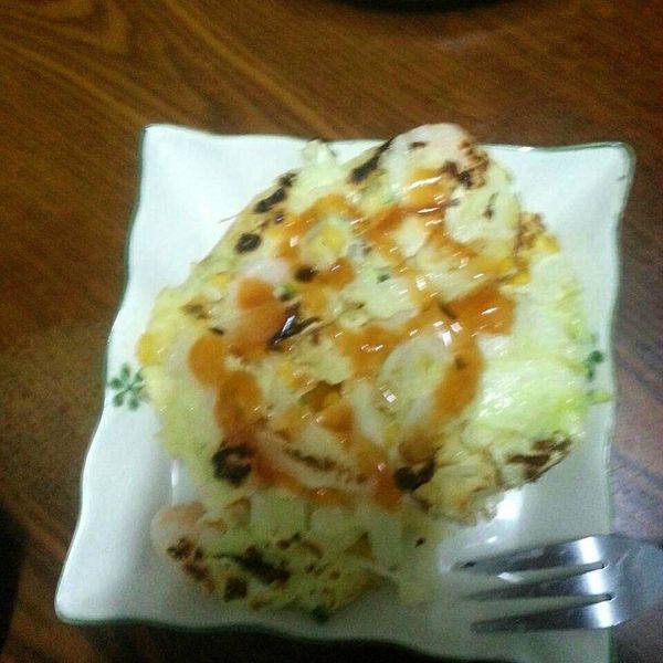 蔬菜玉米大阪燒 : 鬼咩咩一起做