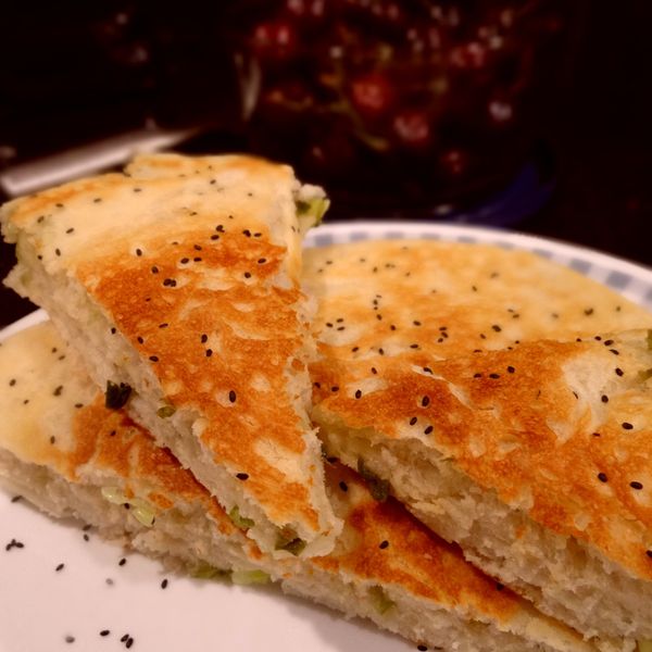 香噴噴的蔥大餅 : 可愛貓一起做