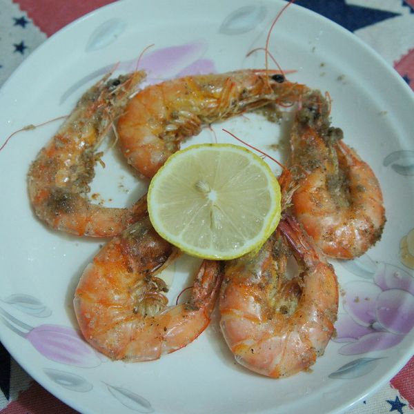 鹽烤胡椒蝦：林邦妮 一起做