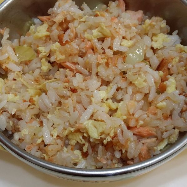 鮭魚炒飯 : Sandy Wang一起做