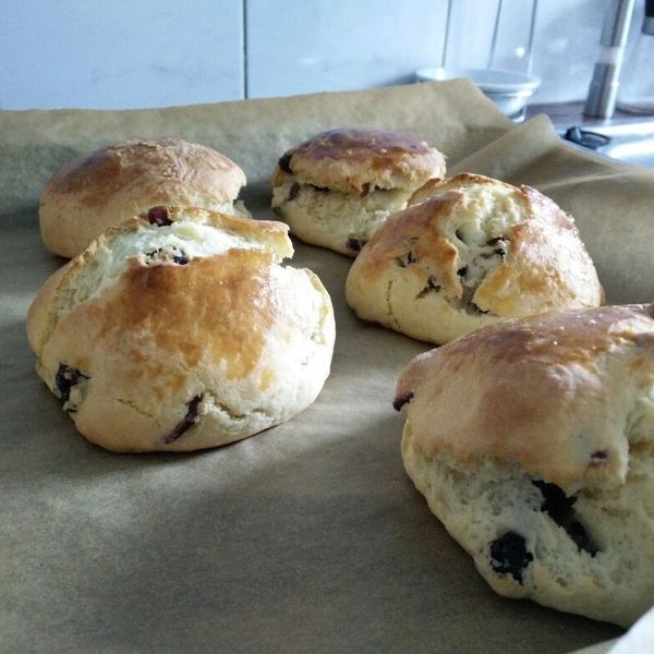 葡萄蔓越莓司康：Tina 一起做