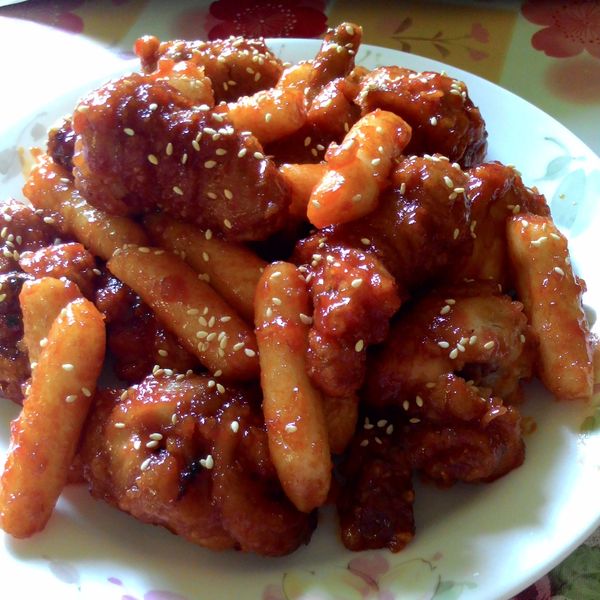 韓式炸雞塊 : 닭강정 : Li-Jiuan  Tsou一起做