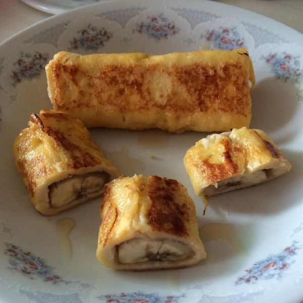 蓁料理♥法式香蕉土司捲：Jane 一起做