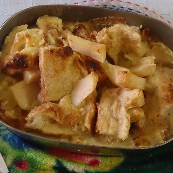 肉桂苹果面包布丁｛瘦身版］ : Chiachien Chen一起做