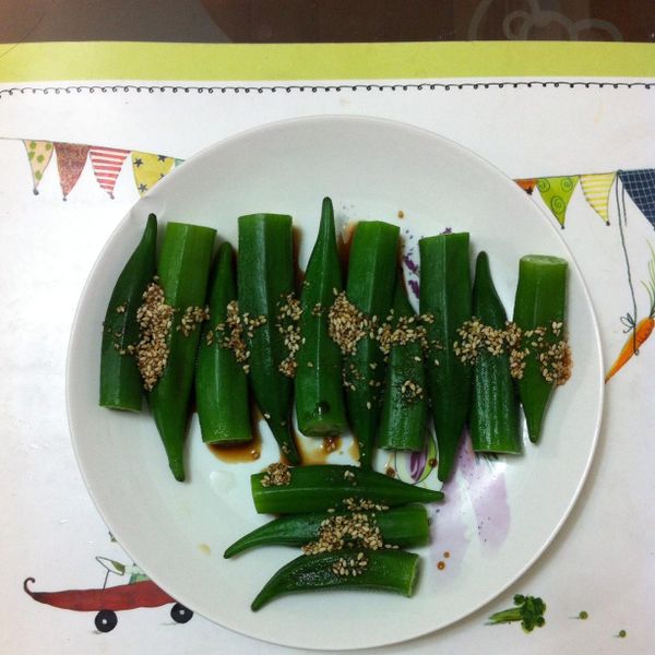 芝麻醬秋葵：夏天 一起做